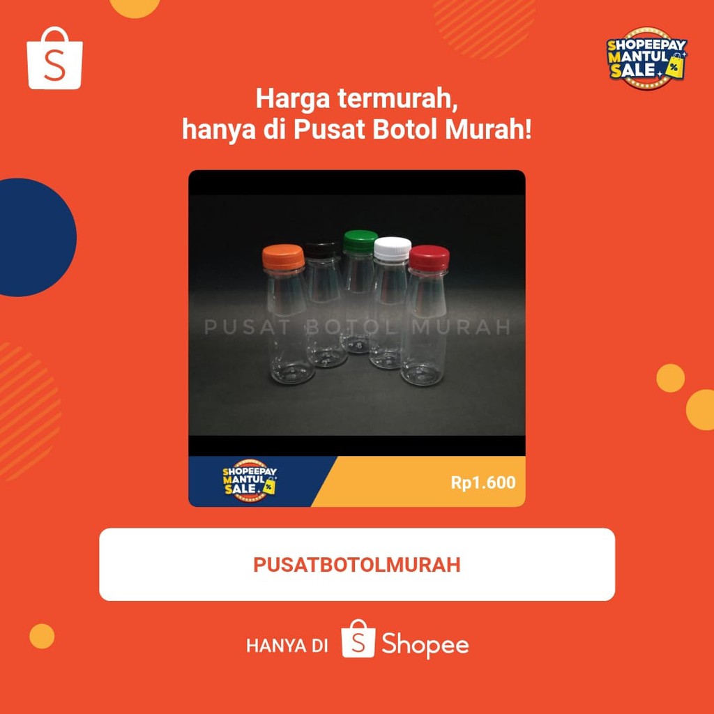 Botol Plastik 200 ml. Botol 200 ml tebal botol yogurt 200 ml