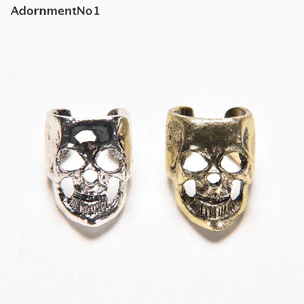 (AdornmentNo1) 1 / 2 / 4 pcs Anting Klip / Jepit Tanpa Tindik Model Tengkorak Gothic Punk Vintage Untuk Wanita