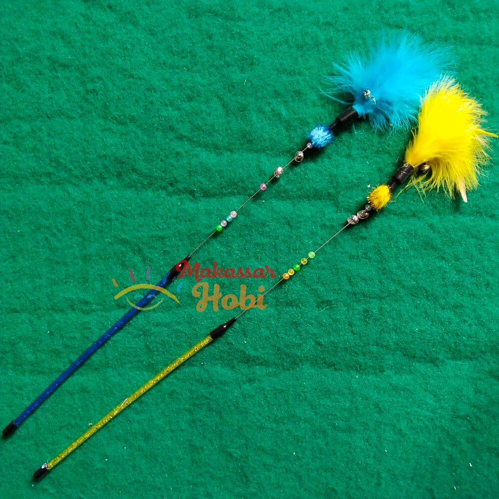 Cat Toys Stik 007 Mainan Kucing Anjing Tongkat Stick Bulu Lonceng 63cm