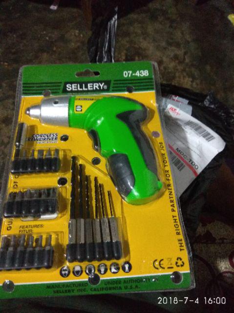 Bor Charger Tanpa Kabel / Cordless Screwdriver Sellery