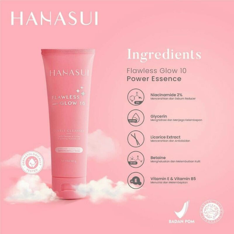 HANASUI Paket Perawatan Wajah Flowless Glow 10 Series 4 in 1 Original