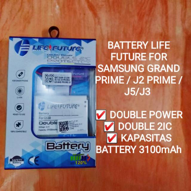 Baterai G530/J2prime/J3/J5/J2pro Life Future
