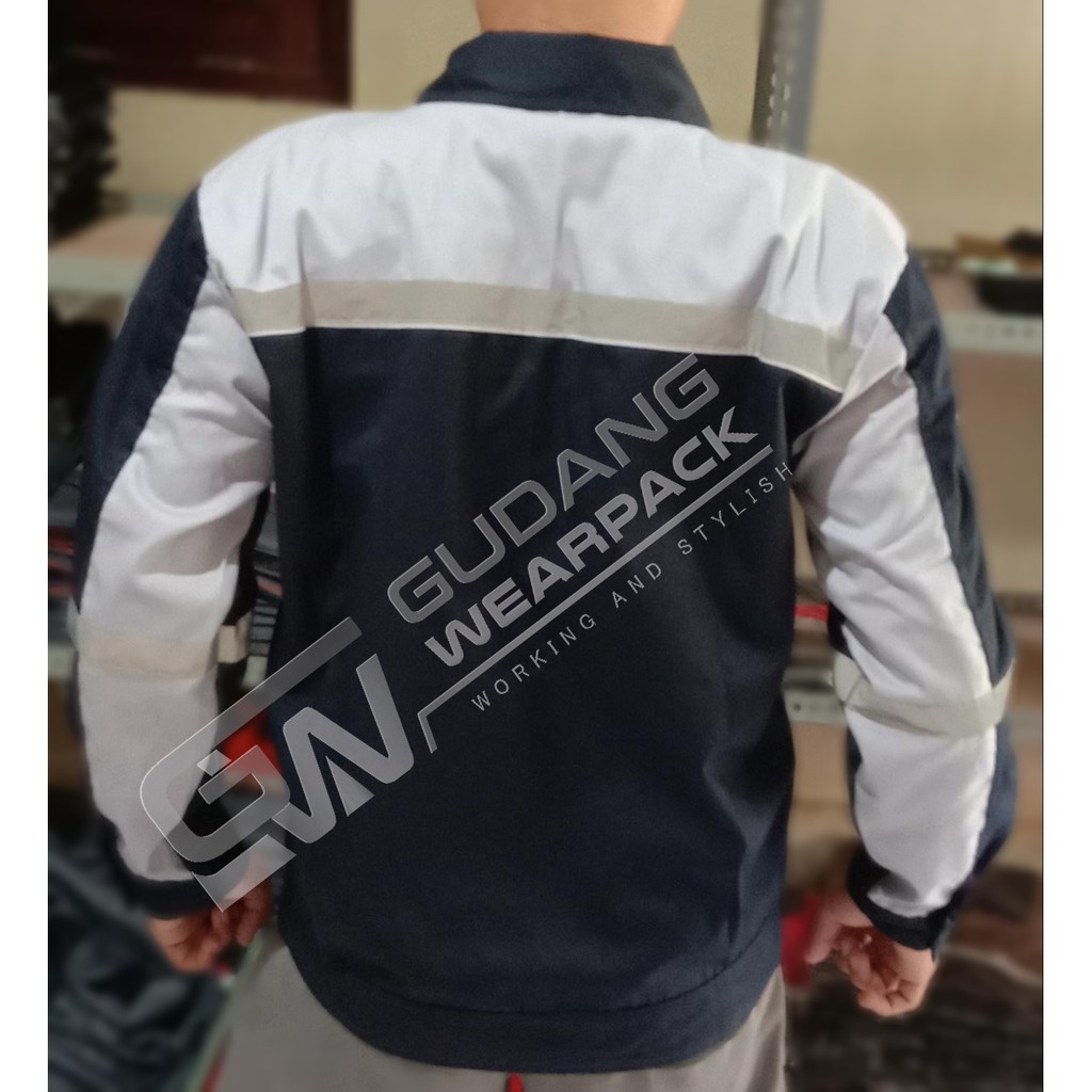 Gudang Wearpack - Baju Kerja Seragam Proyek Warna Dongker - Abu Muda