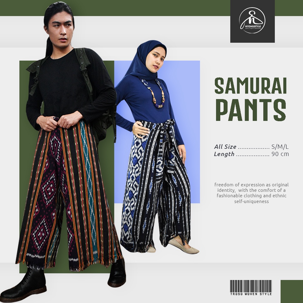 SAMURAI PANTS / ETHNIC PANTS / WRAP PANTS / CELANA TENUN / TROSO PANTS / CELANA JEPARA