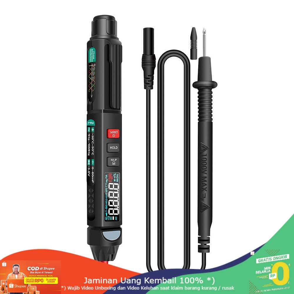 (BISA COD) RVOSTR ANENG Digital Multimeter Voltage Tester Pen - A3008