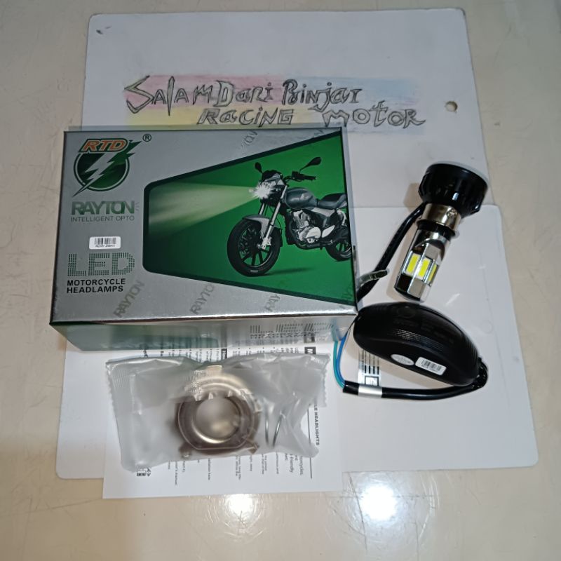 BOLA LAMPU DEPAN LED KIPAS 6 MATA TERANG MOTOR VIXION SUPRA X 125 BEAT VARIO MIO NMAX UNIVERSAL
