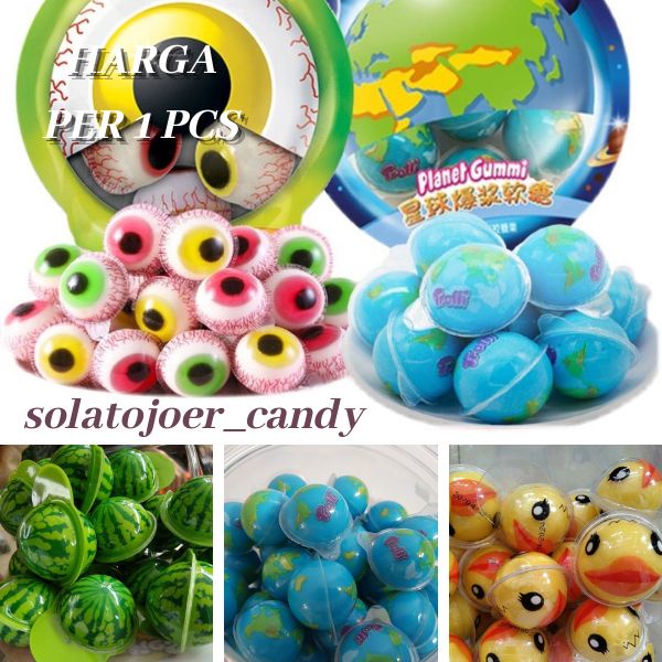 Permen Jelly viral 10 gr permen jelly impor// Semangka Bubble Gum//PERMEN TROLLY HALAL 1 PCS GUMMY /