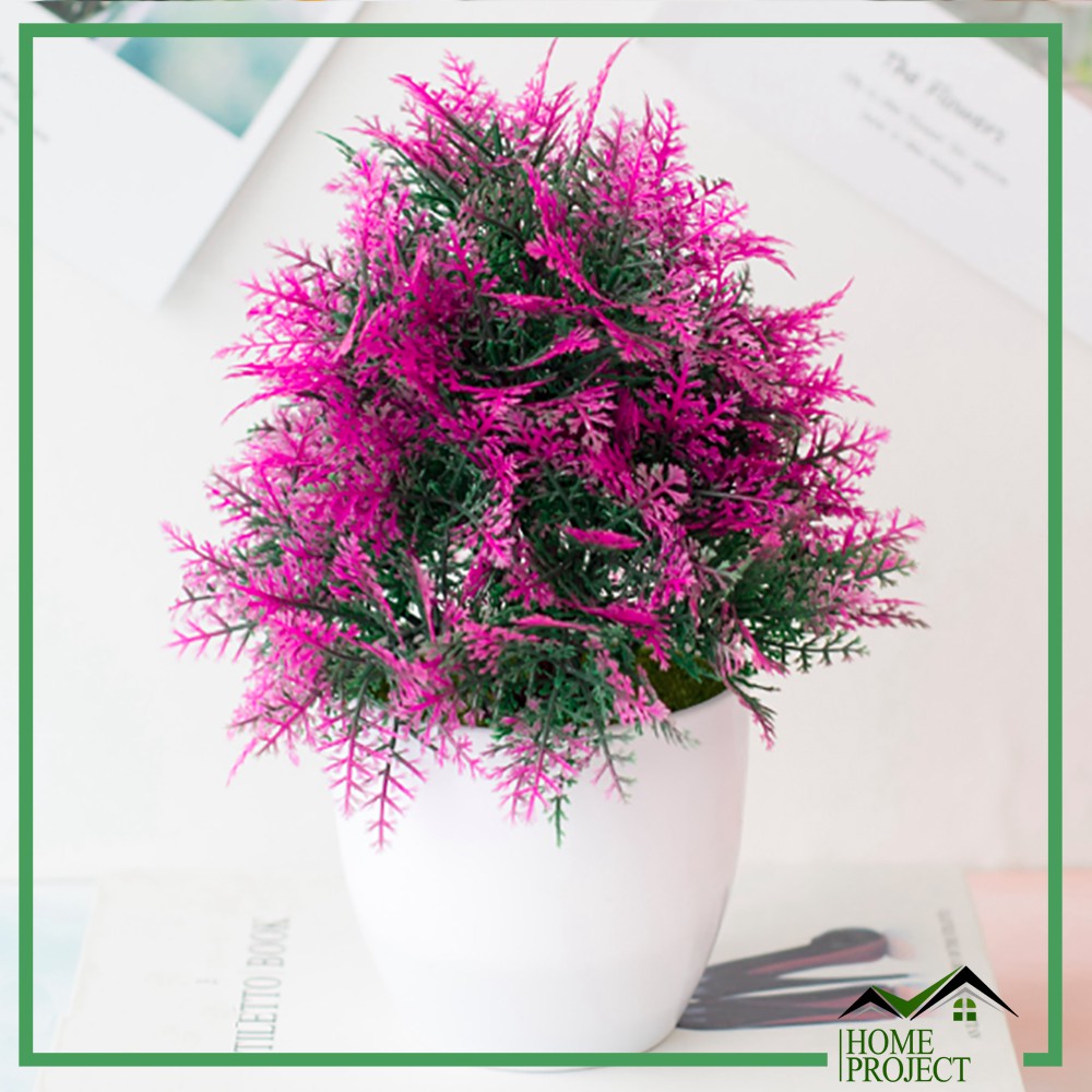 Pot Tanaman Bunga Plastik Moderen Hiasan Bunga Artificial Flower Tanaman Bunga Type Eye Grass-EYEGRASS-RedLotus