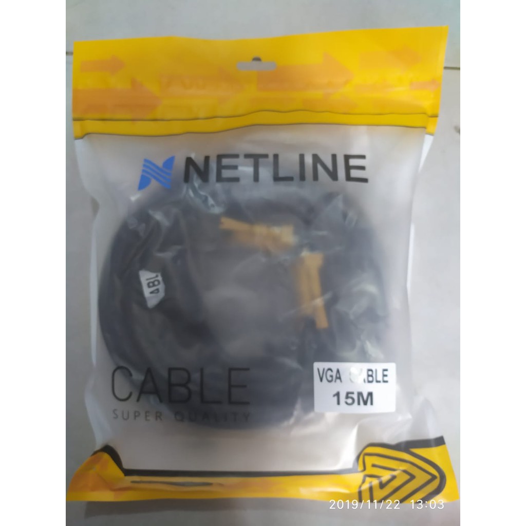 NETLINE Kabel Vga GOLDPLATED 15Meter M/M