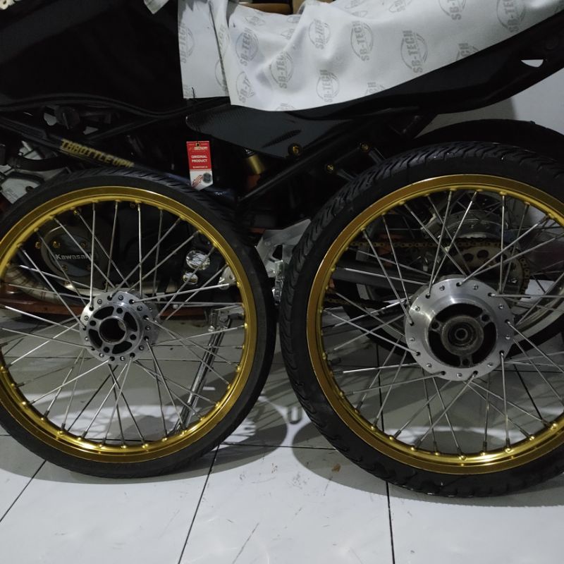 Velg Satria Fu Sepaket TK Racing/Bright/Japan Set Tromol Jari Jari Cakram