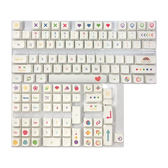 KEYCAPS COLOR KIDS XDA PROFILE SUBLIM SINGLE SHOT MACHANICAL KEYBOARD