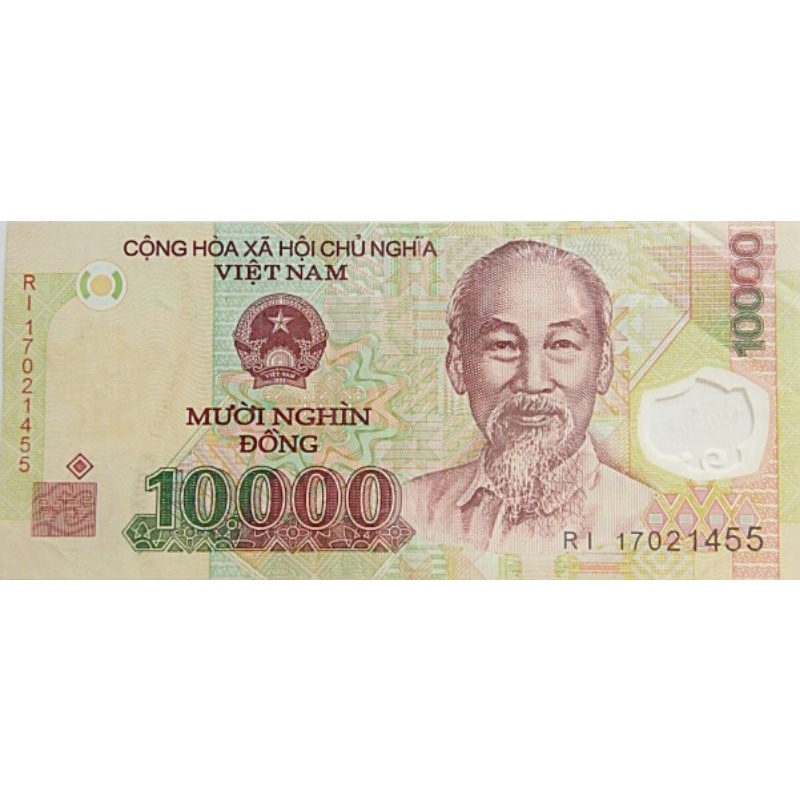 Uang Pecahan 10000 Dong Vietnam Polymer Asli Negara Vietnam