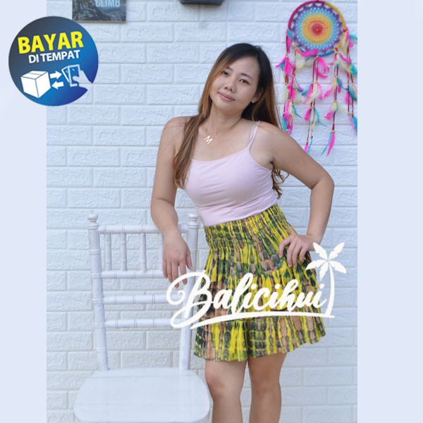 Balicihui Rok Tiedye Rok Susun Rok Ruffle Rok Wanita Rok Pendek ok Tie Dye Skirt