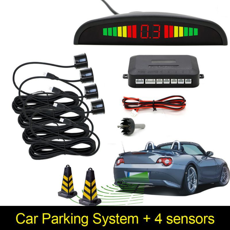 SENSOR PARKIR 4 TITIK + RADAR LED /SENSOR PARKIR MOBIL