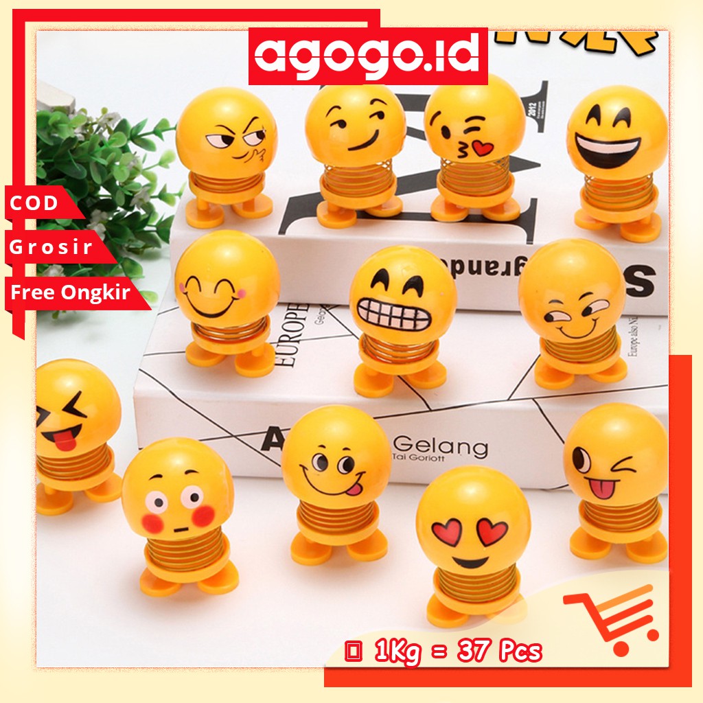 AGG 213 Boneka Emoticon  Per Goyang Kepala Emoji Spring 
