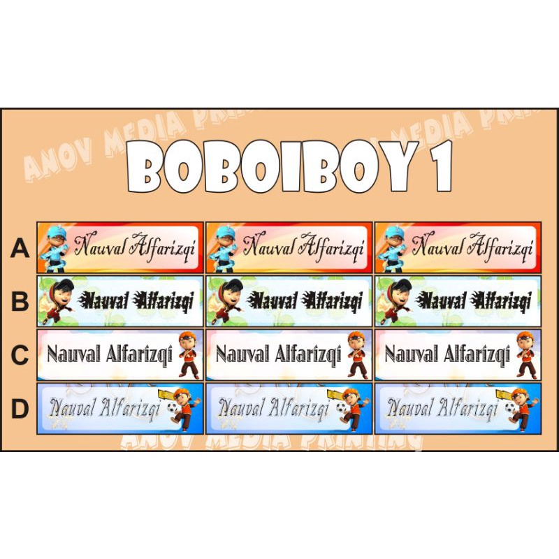 

STIKER NAMA/STICKER NAMA BISA DITEMPEL DI BUKU TULIS