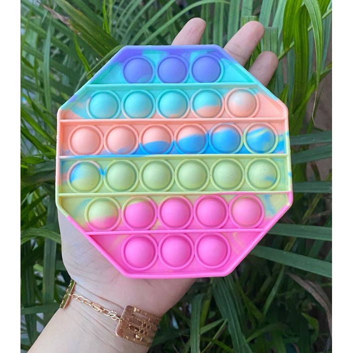 (TERBARU) POP IT SERI PASTEL KARAKTER POP IT RAINBOW PASTEL MURAH KARAKTER-Segi8