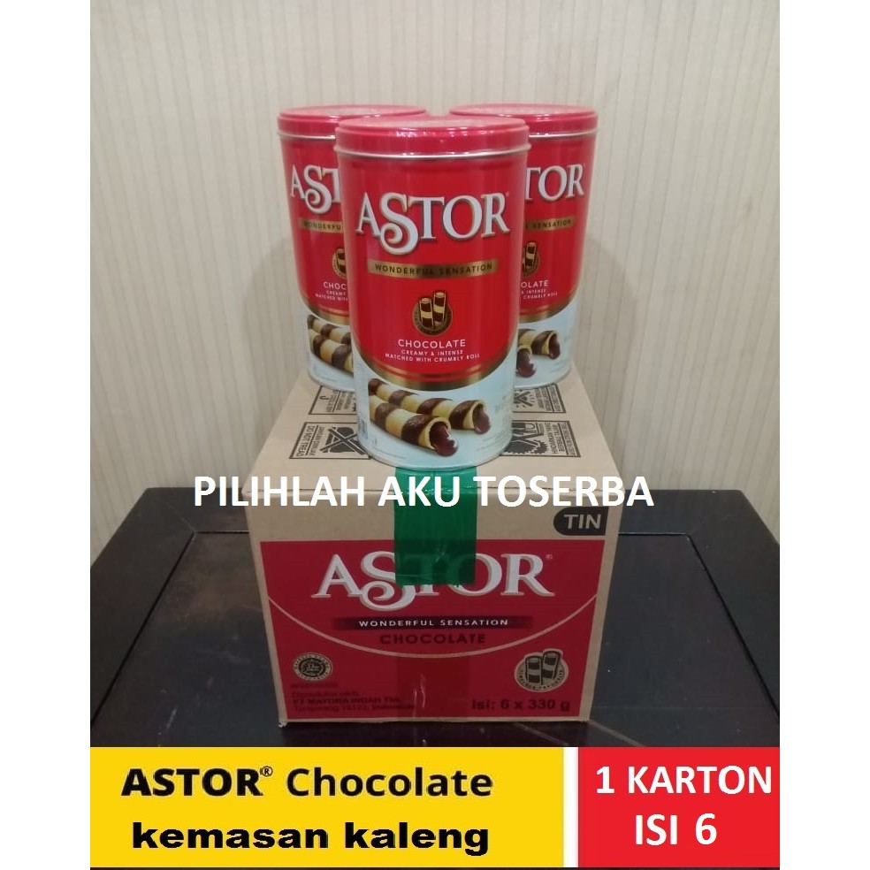 Astor Double Coklat 330 gr - Astor Kaleng - 1 DUS ISI 6 KALENG