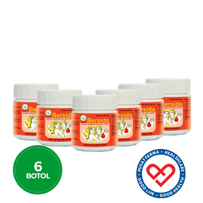 

Borobudur Herbal Bersida Obat Jerawat Gatal Bisul Bersih Darah 6 botol