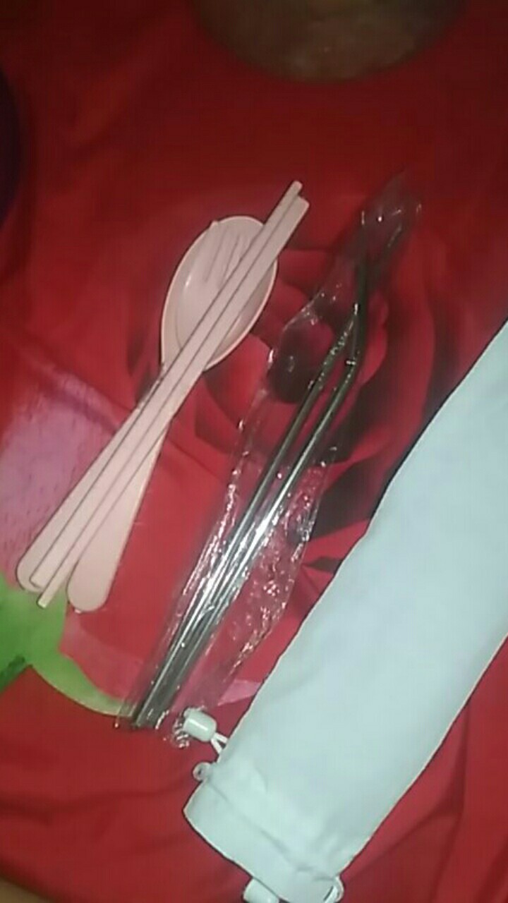 Paket Lengkap Ekonomis (cutlery Set, Stainless Straw, Pouch)