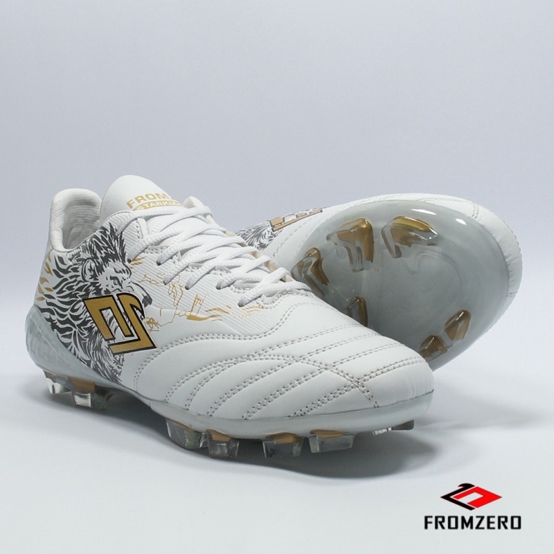 Fromzero - Sepatu Bola Fromzero Starkia Gazer FG In White Gold Original