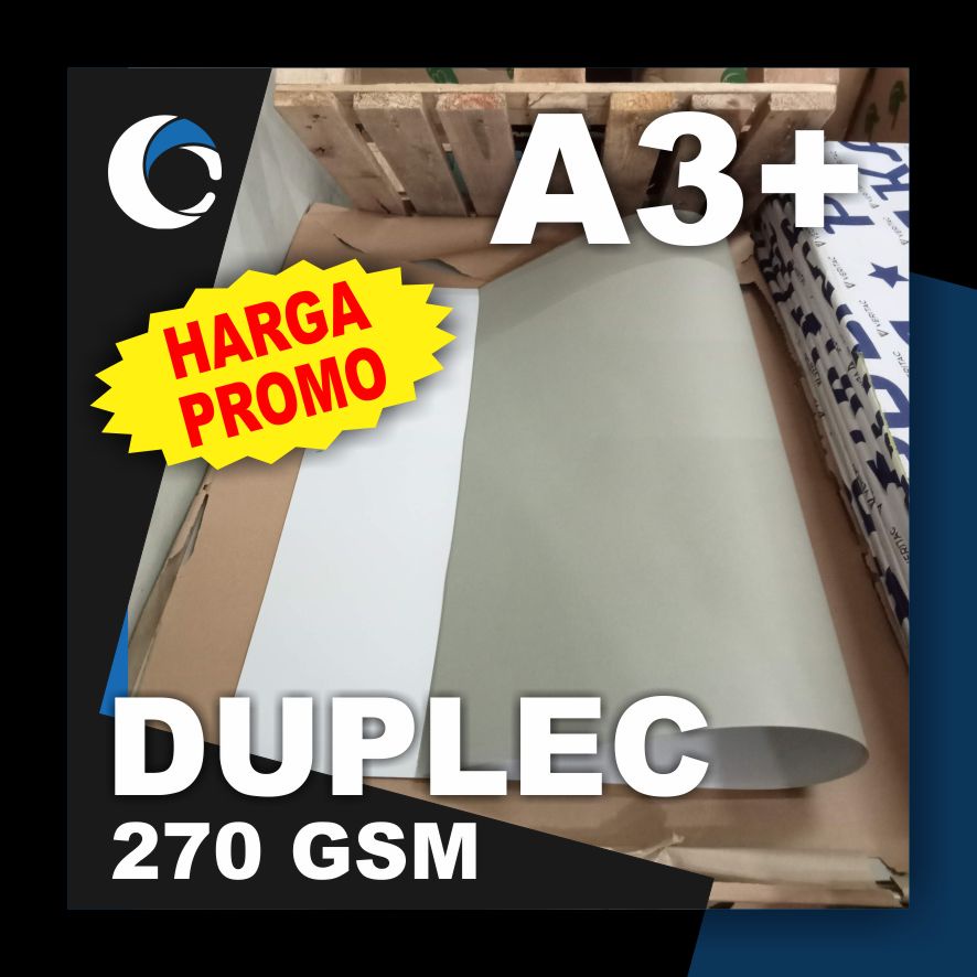 

KERTAS DUPLEC 270 GSM Uk [ A3+ ] 32cm x 48,5cm ( 50 LEMBAR )