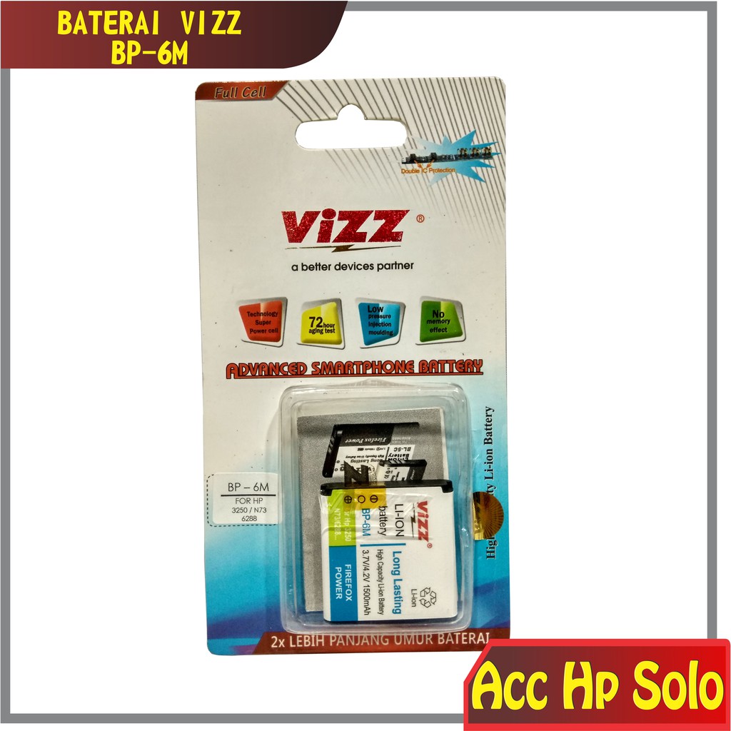 BATERAI VIZZ NOKIA BP6M DOUBLE POWER