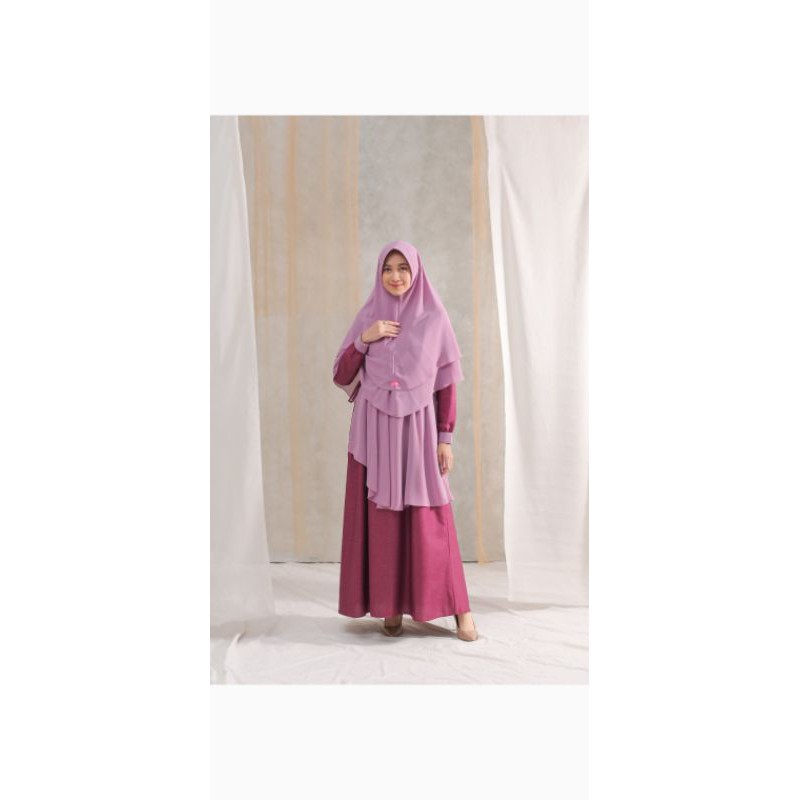 Zafina Dress satu set dengan khimar zafina by Naisha Limited Edition