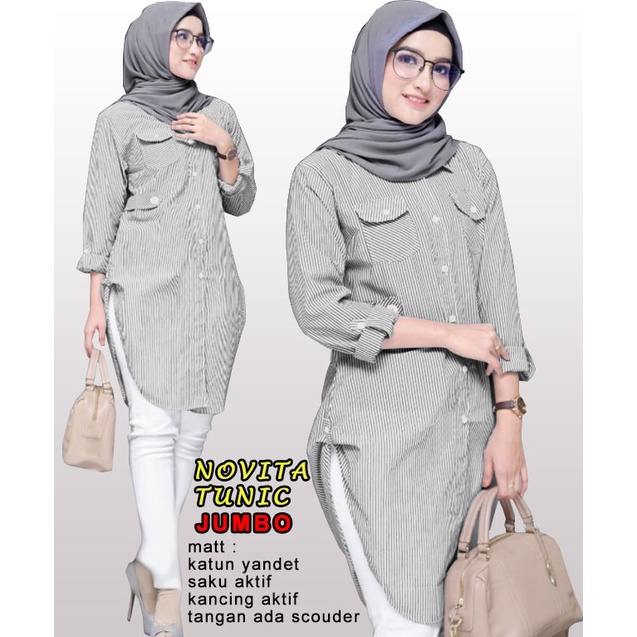 CTN Baju atasan Tunic NOVITA jumbo best seller