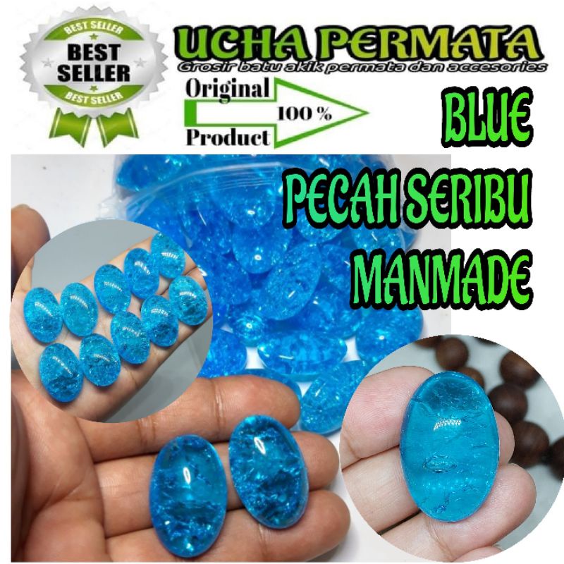 BLUE OBSIDIAN PECAH SERIBU