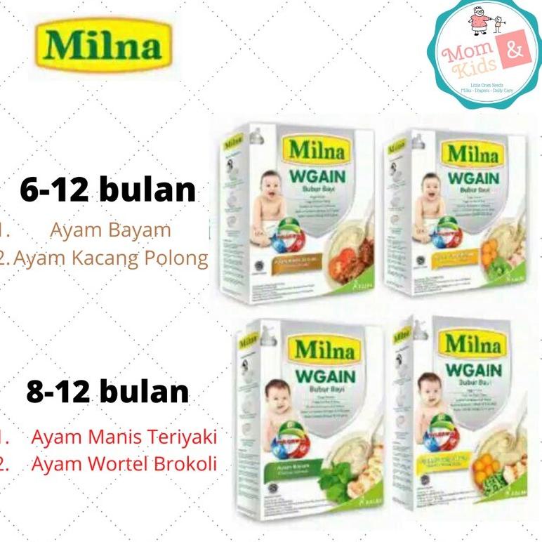 Milna Bubur Bayi Wgain 120 Gr / Milna Wgain 120G