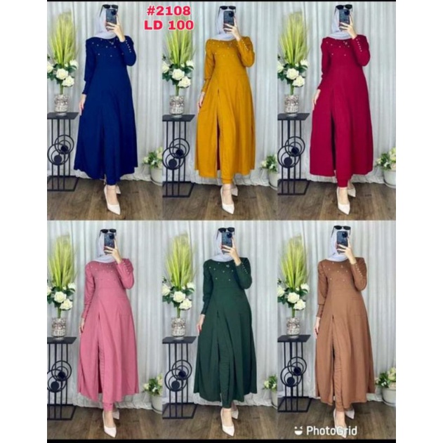 Setelan celana voxy mutiara