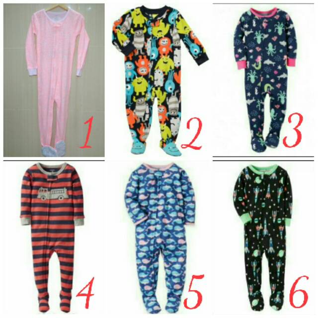 Sleepsuit Carter Carters Place Branded Anak Laki Perempuan Kids Baby Original Baju Tutup Kaki 3 In 1