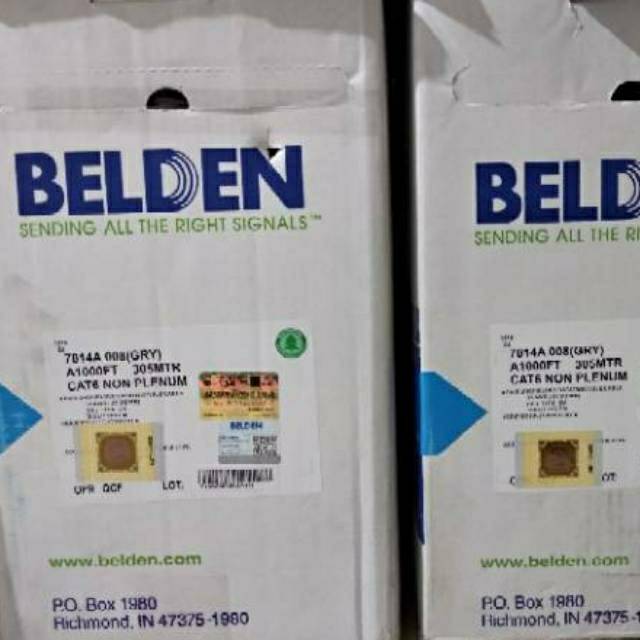 Belden Kabel Lan UTP 305 meter Cat6 Tipe 7814A Original USA Abu abu