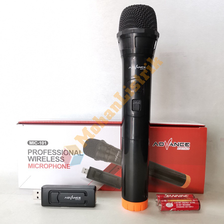 Mic Wireless Single Advance 101 Microphone Wireless Advance 101 Mic Tanpa Kabel Nirkabel