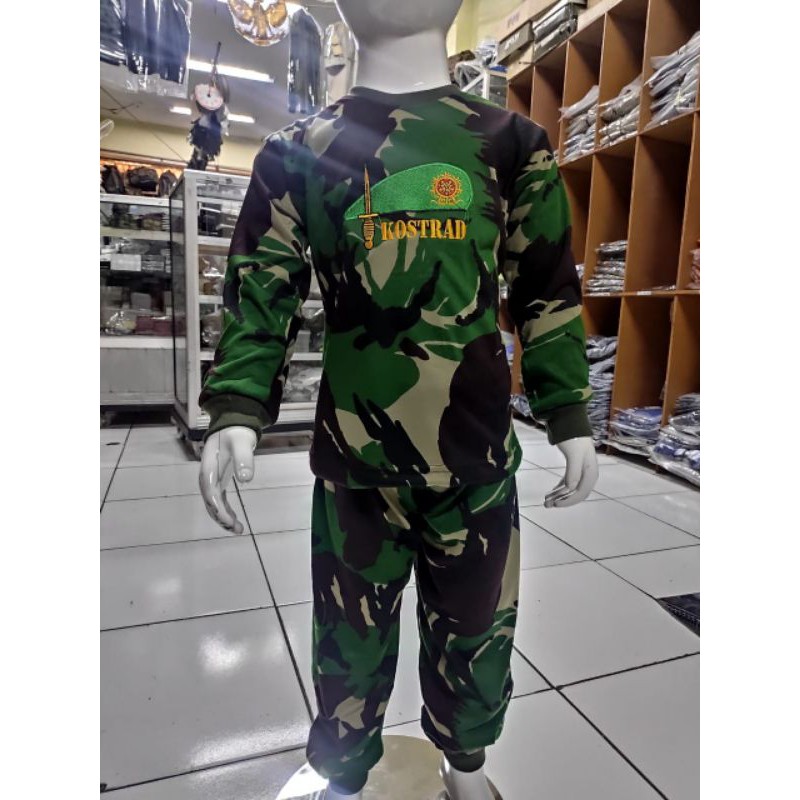 Kaos anak Kostrad |Kaos anak Panjang kostrad | Setelan anak Loreng Kostrad |Kaos anak kostrad loreng