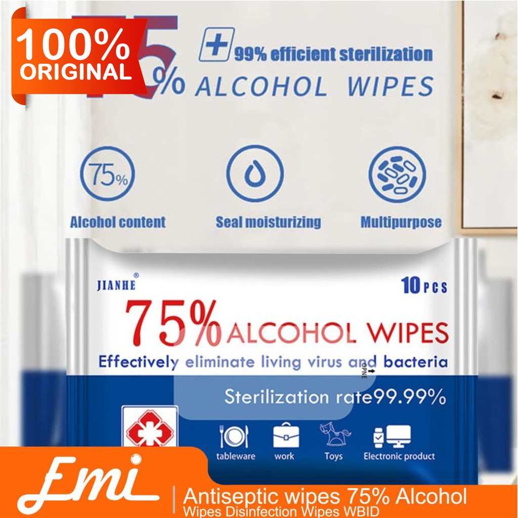 Antiseptic wipes 75% Alcohol Wipes Disinfection Wipes WBID belle 10she- By EMI