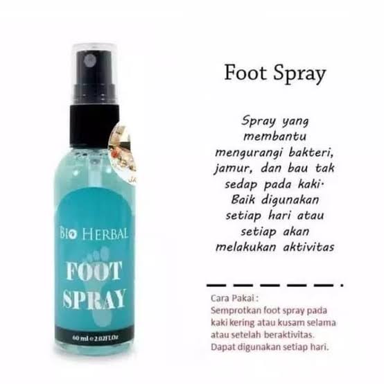 BIO HERBAL FOOT SPRAY DEODORANT PENGHILANG BAU KAKI ORIGINAL BPOM