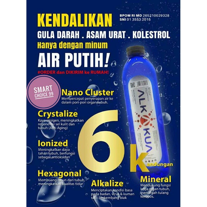 Ionasis ALKAKUA Air Minum Dalam Kemasan untuk Kesehatan @ 500 ml