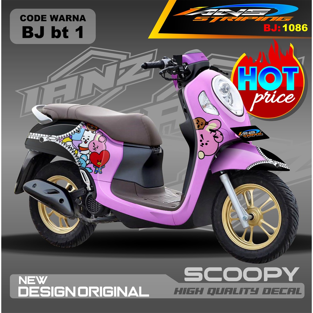 DECAL STICKER HONDA SCOOPY FULL BODY / STICKER ANIME VARIASI SCOOPY MODEL TERBARU / STICKER ALL SCOOPY / DECAL STIKER SCOOPY NEW 2022