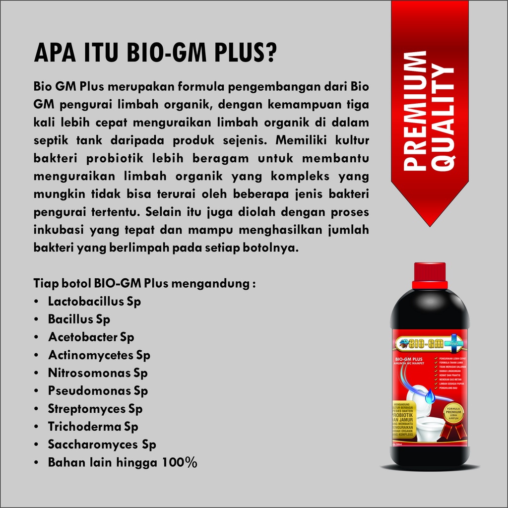 Cairan Wc Mampet BIO GM PLUS Solusi WC MAMPET - CEPAT DAN HEMAT 2X Lebih Cepat