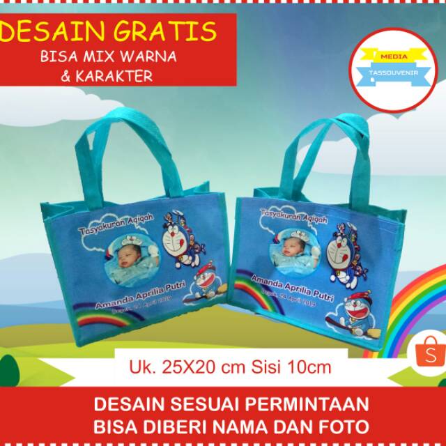 

Tas Souvenir Ultah Tema Doraemon
