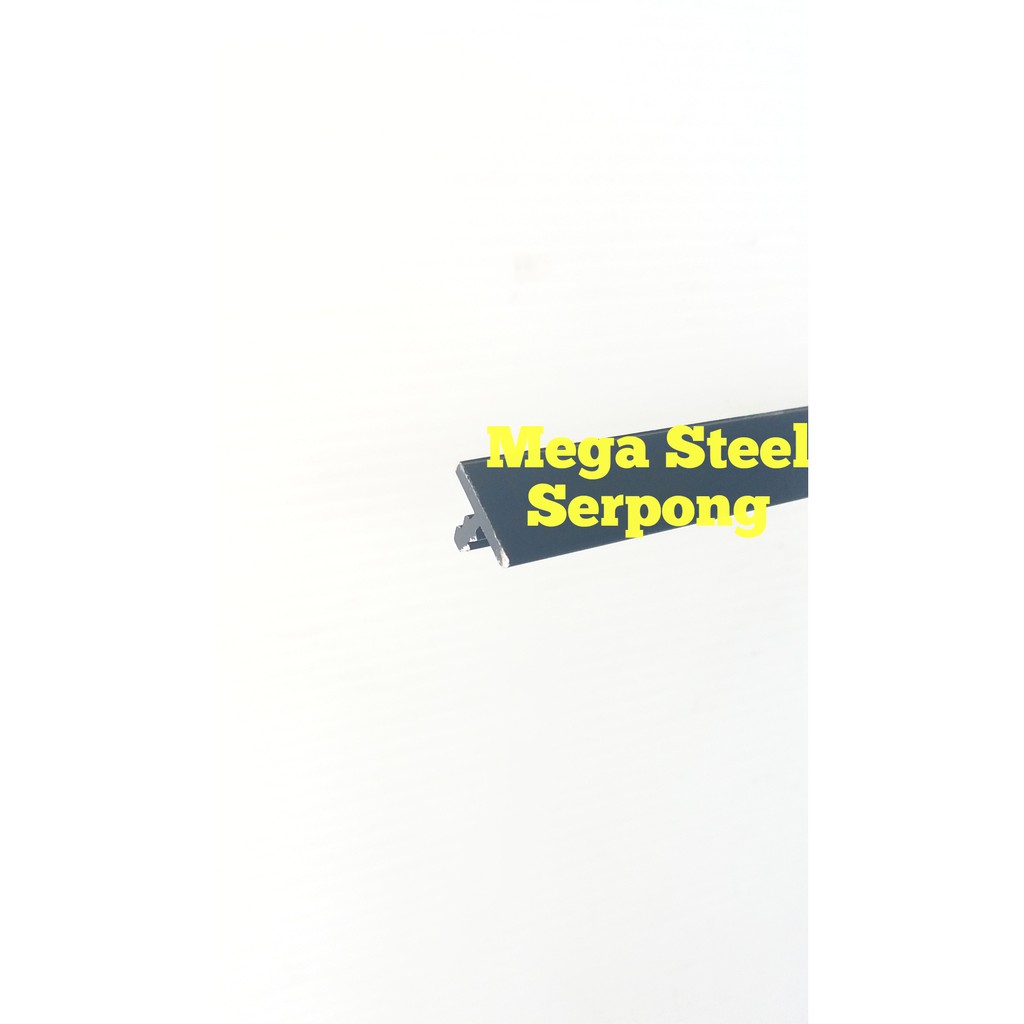 List Lis T Alumunium Black Hitam Doff Uk 12 mm x 5 mm, Panjang 150 cm