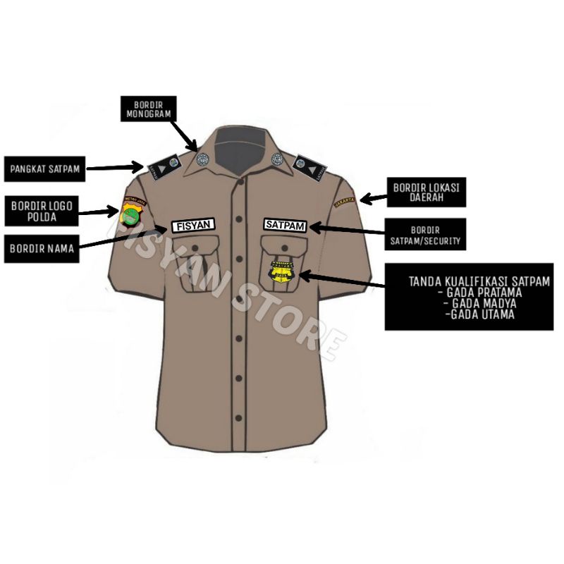 Seragam PDH Satpam | Seragam PDH Security Coklat Terbaru