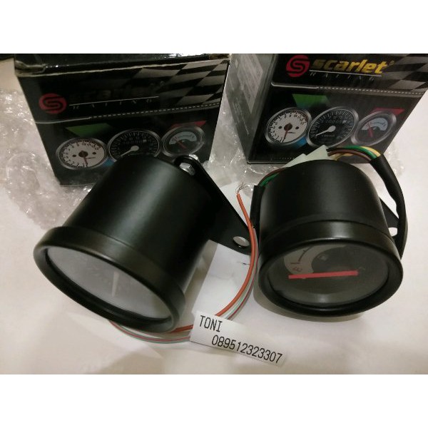 DSA                spido meter ples amper bensin bulat black series untuk rx king vixion gl pro dll