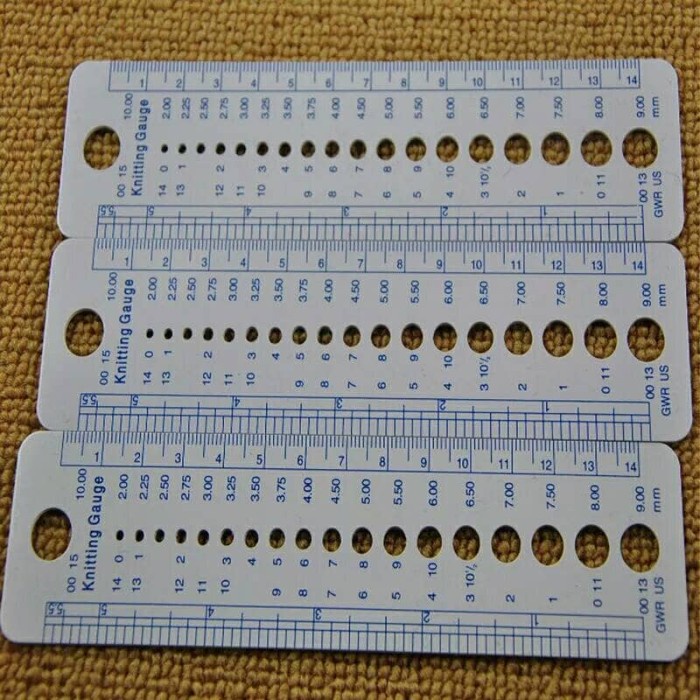 

Menakjubkan [Satuan] Knitting Needle Gauge Ruler/Penggaris Ukur Bagus