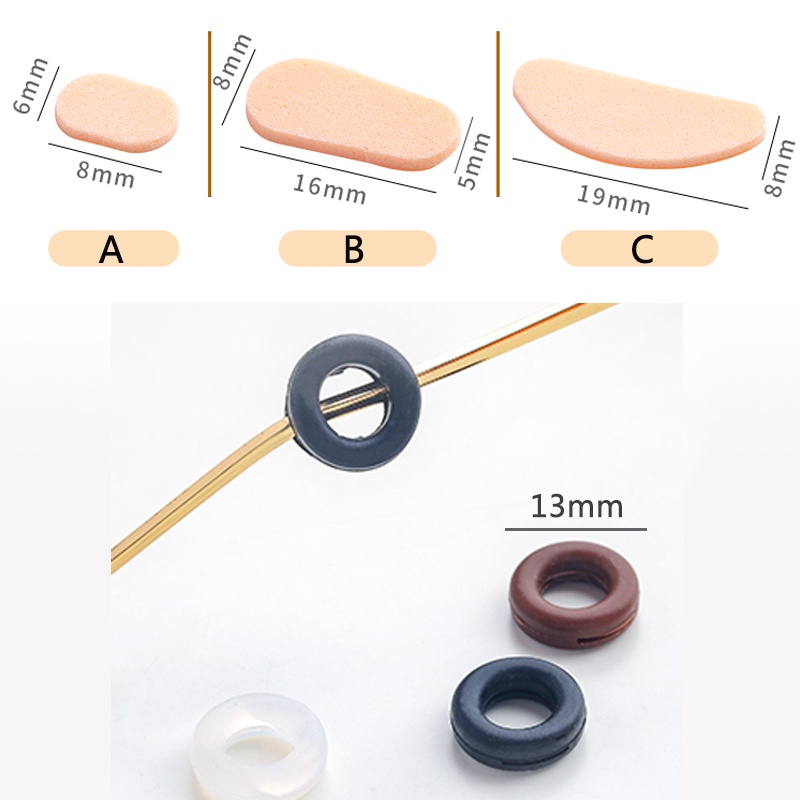 12 Pairs Non-Slip Sponge Nose Pads for Glasses Sunglasses