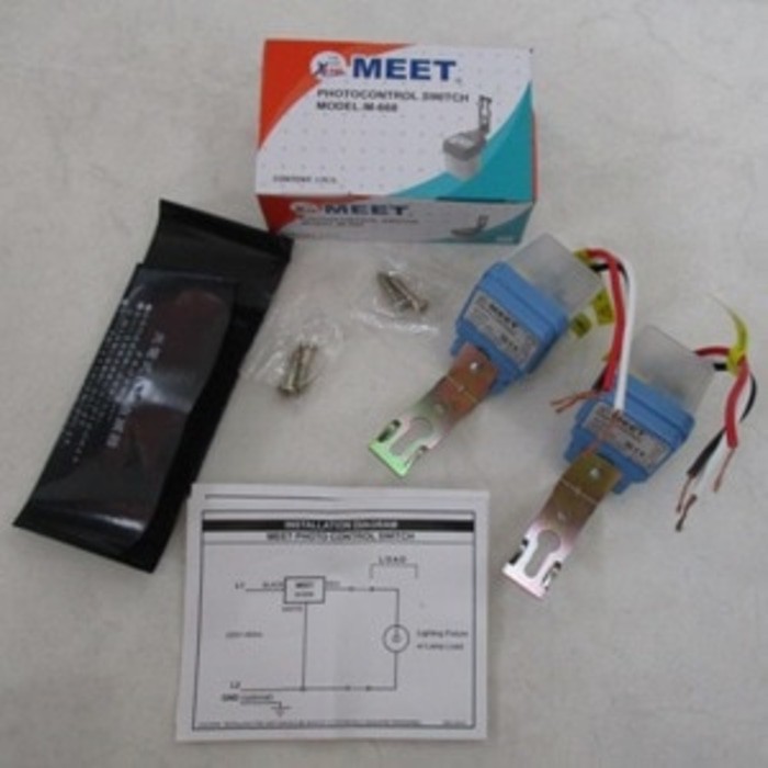 Photocontrol Switch Fitting Fiting Sensor Otomatis 6 Ampere MEET***