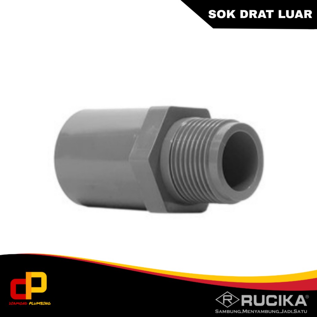 Jual Sok Drat Luar Rucika Inch Aw Pvc Sdl Valve Socket Sock