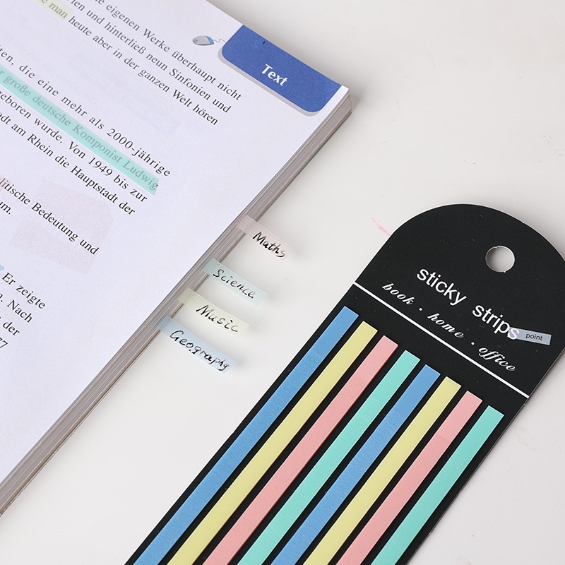 160 Lembar Sticky Note Transparan Fluorescent Untuk Penanda Buku Catatan